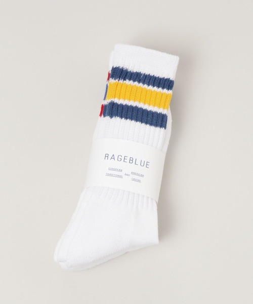 RAGEBLUE(レイジブルー)の「3Pセット/ラインロングソックス(ソックス/靴下・メンズ・ホワイト/その他5・FREE)」の7枚目の写真