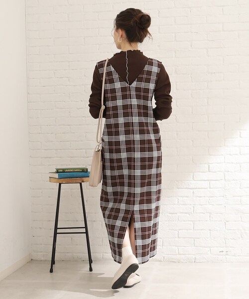 Cutie Blonde（キューティーブロンド）の「◆【セットアップ可能】コーデの主役！Vネックジャンスカ（スカート・レディース・ベージュ系1/ダークオレンジ/ブラウン系2/ブラック・02/03）」の12枚目の写真