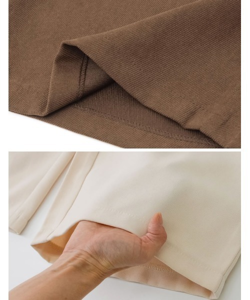 [低身長/高身長サイズ有]スフレタッチツイルVネックオールインワン