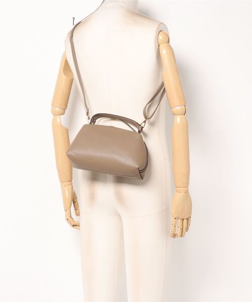 KOBE LETTUCE（コウベレタス）の「2ハンドルスクエアミニバッグ（ハンドバッグ・レディース・アイボリー/ブラック/グレイッシュベージュ/グレー/ベージュ/ブルー系/ピンク/イエロー・FREE）」の14枚目の写真