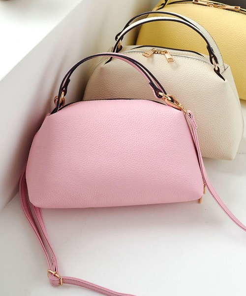 KOBE LETTUCE（コウベレタス）の「2ハンドルスクエアミニバッグ（ハンドバッグ・レディース・アイボリー/ブラック/グレイッシュベージュ/グレー/ベージュ/ブルー系/ピンク/イエロー・FREE）」の8枚目の写真