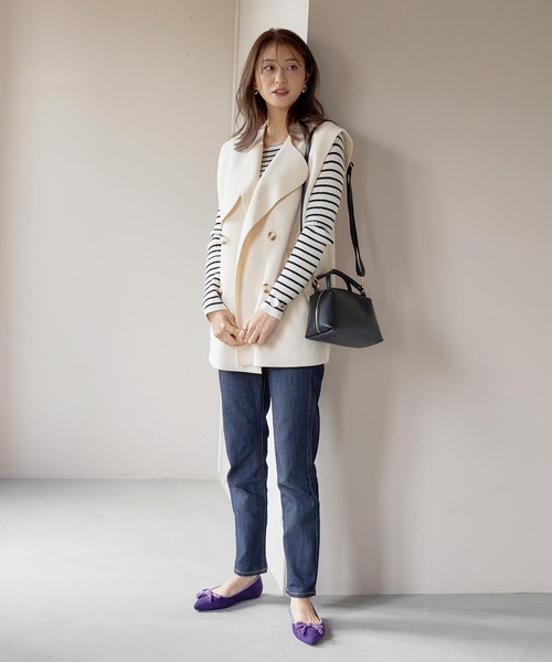 KOBE LETTUCE（コウベレタス）の「2ハンドルスクエアミニバッグ（ハンドバッグ・レディース・アイボリー/ブラック/グレイッシュベージュ/グレー/ベージュ/ブルー系/ピンク/イエロー・FREE）」の9枚目の写真