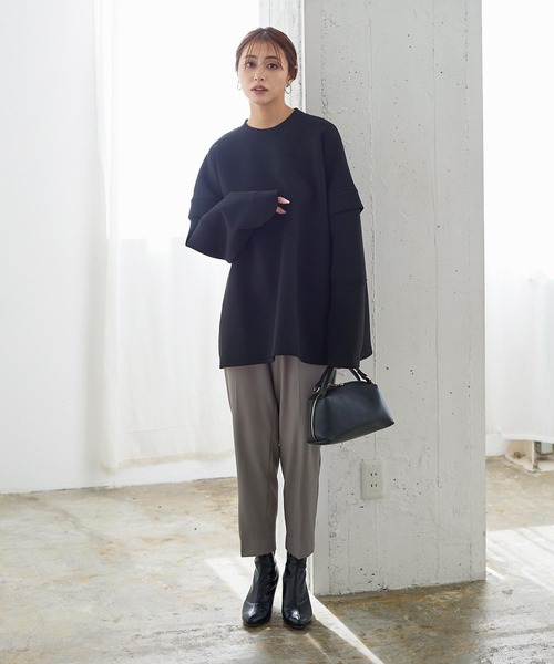 KOBE LETTUCE（コウベレタス）の「2ハンドルスクエアミニバッグ（ハンドバッグ・レディース・アイボリー/ブラック/グレイッシュベージュ/グレー/ベージュ/ブルー系/ピンク/イエロー・FREE）」の17枚目の写真