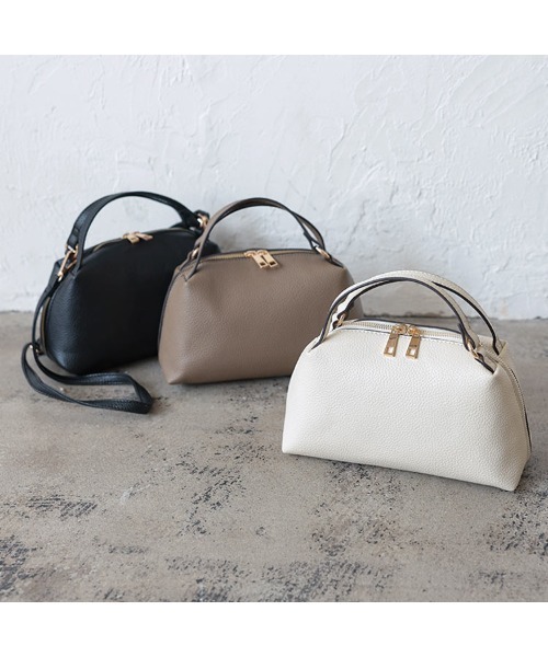 KOBE LETTUCE（コウベレタス）の「2ハンドルスクエアミニバッグ（ハンドバッグ・レディース・アイボリー/ブラック/グレイッシュベージュ/グレー/ベージュ/ブルー系/ピンク/イエロー・FREE）」の19枚目の写真