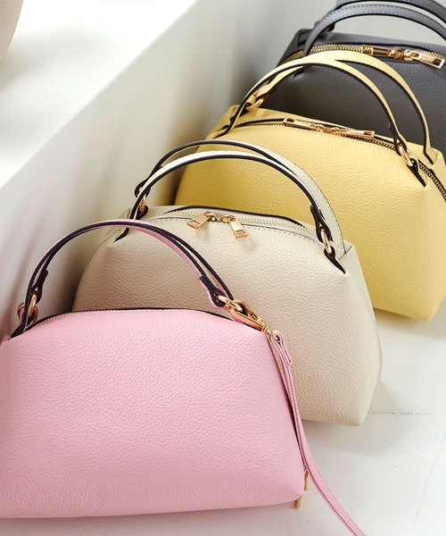 KOBE LETTUCE（コウベレタス）の「2ハンドルスクエアミニバッグ（ハンドバッグ・レディース・アイボリー/ブラック/グレイッシュベージュ/グレー/ベージュ/ブルー系/ピンク/イエロー・FREE）」の22枚目の写真