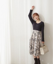 PROPORTION BODY DRESSING | フラワージャガードニットワンピース / 1212240019(ワンピース)