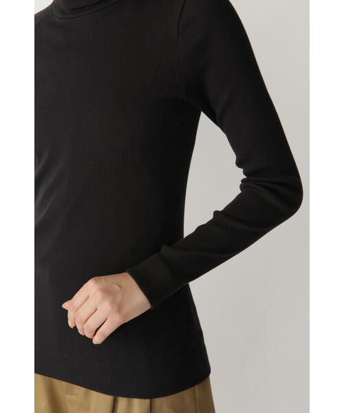 human woman（ヒューマンウーマン）の「オーガニック丸胴タートルカットソー（Tシャツ/カットソー・レディース・グレー系その他/カーキ/ホワイト・MEDIUM）」の19枚目の写真