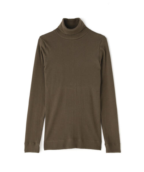 human woman（ヒューマンウーマン）の「オーガニック丸胴タートルカットソー（Tシャツ/カットソー・レディース・グレー系その他/カーキ/ホワイト・MEDIUM）」の13枚目の写真