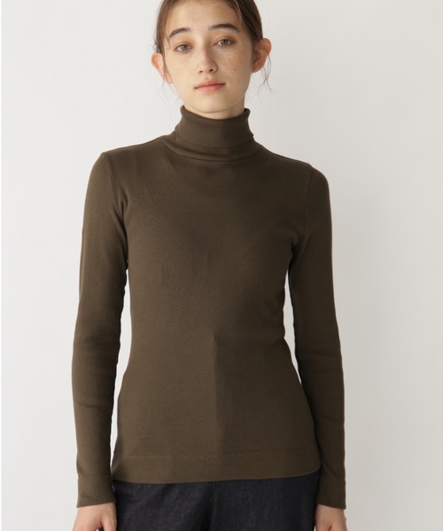 【セール】オーガニック丸胴タートルカットソー（Tシャツ/カットソー）｜human woman（ヒューマンウーマン）