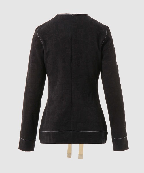 erikokatori　shell jacquard cropped ブラウス AMBIDEX Store △〇tulip lace jacquard ブラウス(F クロ): FLAT