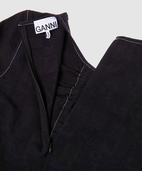 GANNI（ガニー）の「Stretch Jacquard Ruched Blouse（シャツ/ブラウス  