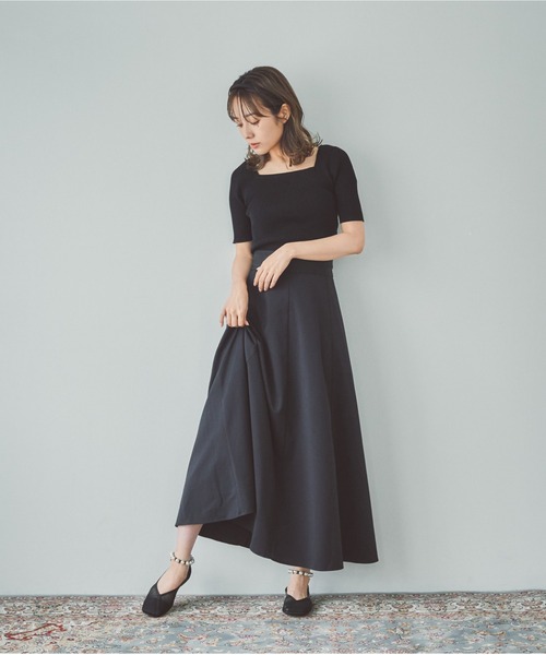 N WITH.(エヌウィズ)の「バックデザインニットトップス(ニット/セーター・レディース・ベージュ/ブラック/グレー・F)」の12枚目の写真