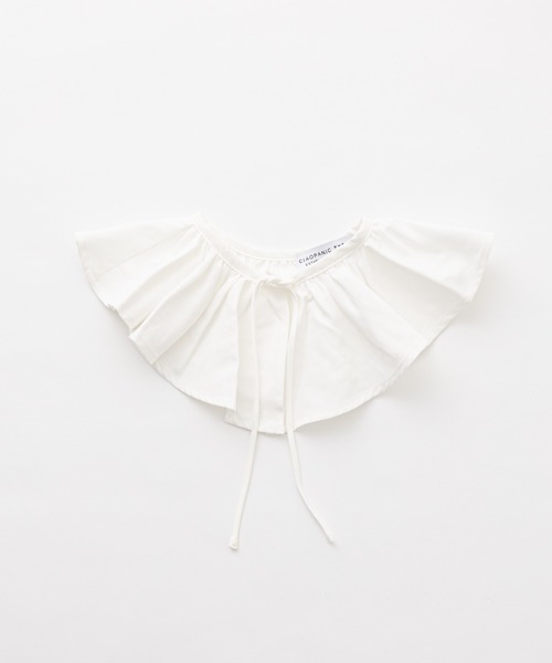 CIAOPANIC TYPY（チャオパニックティピー）の「【KIDS】ビッグカラーギャザーフリル付け襟（付け襟・キッズ・ホワイト・ONE SIZE）」の7枚目の写真