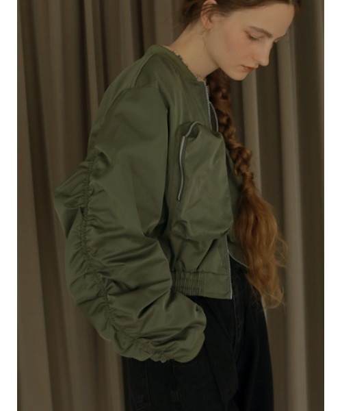 AMAIL（アマイル）の「Criopd military blouson（ブルゾン・レディース・ブラック/カーキ・FREE）」の2枚目の写真