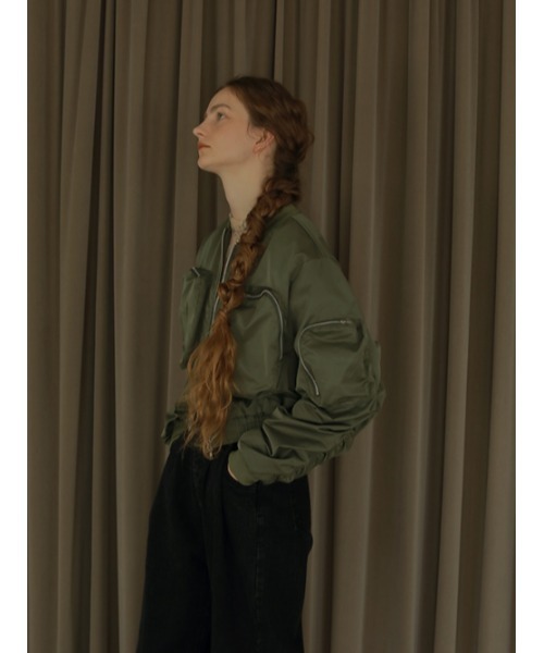 AMAIL（アマイル）の「Criopd military blouson（ブルゾン・レディース・ブラック/カーキ・FREE）」の4枚目の写真