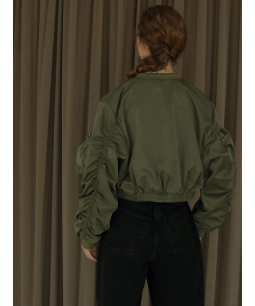 AMAIL（アマイル）の「Criopd military blouson（ブルゾン・レディース・ブラック/カーキ・FREE）」の6枚目の写真