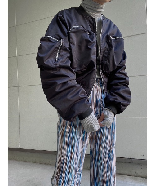 AMAIL（アマイル）の「Criopd military blouson（ブルゾン・レディース・ブラック/カーキ・FREE）」の13枚目の写真