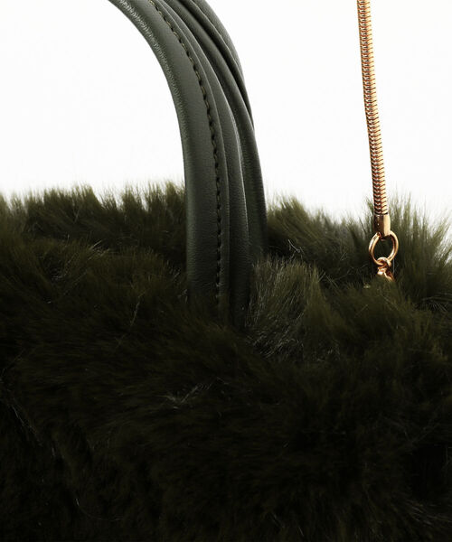 B:MING by BEAMS(ビーミングバイビームス)の「B:MING by BEAMS / ファー ボストン バッグ(ボストンバッグ・レディース・オリーブ/ブラック/サックスブルー・ONE SIZE)」の15枚目の写真