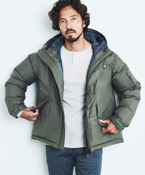 Magine(マージン)の「PE MICRO TAFFETA SHORT DOWN MODS JKT/ ポリエステル タフタ ショートダウン モッズ コート 22AW(ダウンジャケット/コート・メンズ・ブラック/オリーブ/ネイビー・44/46/48)」の5枚目の写真