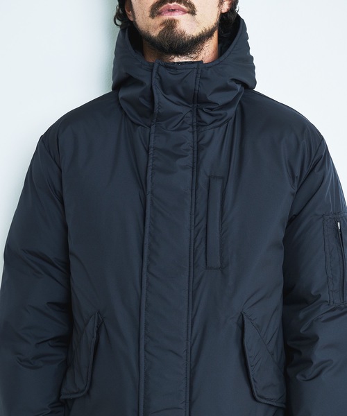 美品　定価５万円　マージンMagine　スタンドファーフード　モッズダウンコート 美品 定価5万円 マージンMagine スタンドファーフード モッズダウン