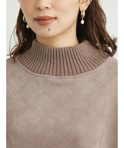 ELENCARE DUE（エレンカーレデュエ）の「・ELENCARE DUEスエードポンチプルオーバー（Tシャツ/カットソー・レディース・アイボリー/チャコールグレー/ブラウン/グリーン・FREE）」の7枚目の写真