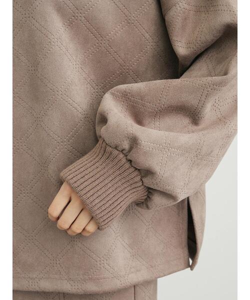 ELENCARE DUE（エレンカーレデュエ）の「・ELENCARE DUEスエードポンチプルオーバー（Tシャツ/カットソー・レディース・アイボリー/チャコールグレー/ブラウン/グリーン・FREE）」の8枚目の写真