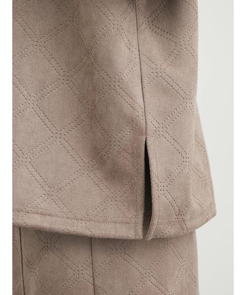 ELENCARE DUE（エレンカーレデュエ）の「・ELENCARE DUEスエードポンチプルオーバー（Tシャツ/カットソー・レディース・アイボリー/チャコールグレー/ブラウン/グリーン・FREE）」の9枚目の写真