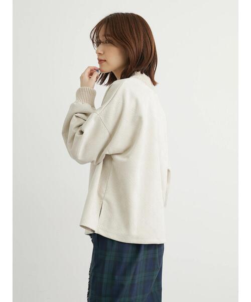 ELENCARE DUE（エレンカーレデュエ）の「・ELENCARE DUEスエードポンチプルオーバー（Tシャツ/カットソー・レディース・アイボリー/チャコールグレー/ブラウン/グリーン・FREE）」の10枚目の写真