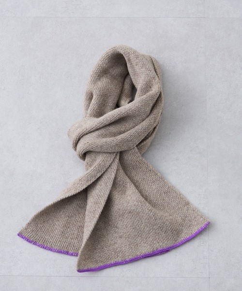 WHIMSIC（ウィムジック）の「【UNISEX】アーミースカーフ（マフラー・メンズ・パープル/グレー/ベージュ/オリーブ/チャコールグレー・FREE）」の4枚目の写真