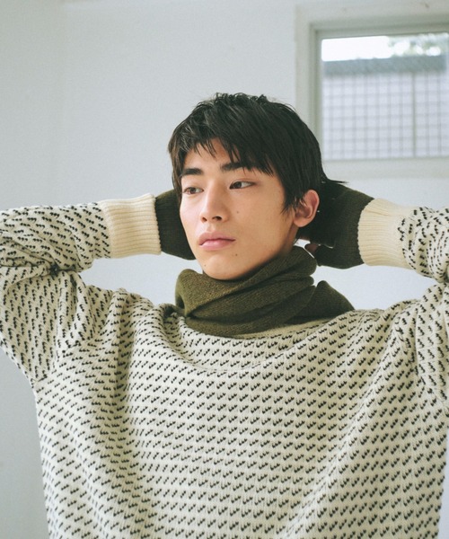 WHIMSIC（ウィムジック）の「【UNISEX】アーミースカーフ（マフラー・メンズ・パープル/グレー/ベージュ/オリーブ/チャコールグレー・FREE）」の6枚目の写真