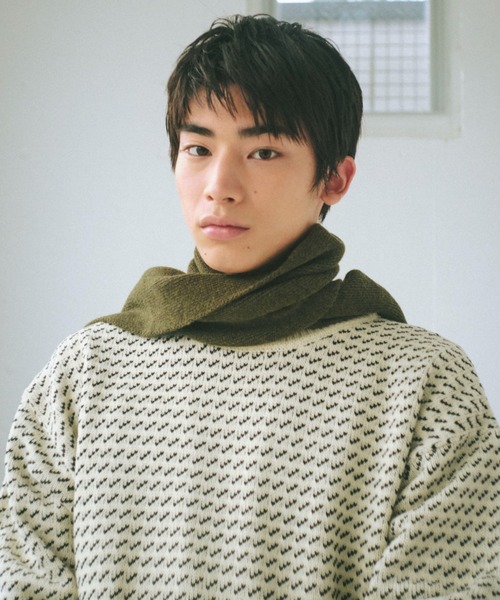 WHIMSIC（ウィムジック）の「【UNISEX】アーミースカーフ（マフラー・メンズ・パープル/グレー/ベージュ/オリーブ/チャコールグレー・FREE）」の8枚目の写真