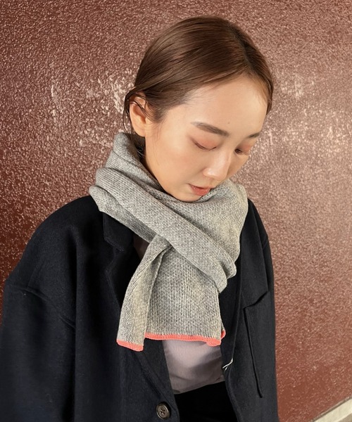 WHIMSIC（ウィムジック）の「【UNISEX】アーミースカーフ（マフラー・メンズ・パープル/グレー/ベージュ/オリーブ/チャコールグレー・FREE）」の12枚目の写真