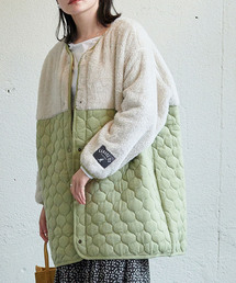 KANGOL EXTRA COMFORT | キルト切替アウター(ノーカラーコート)