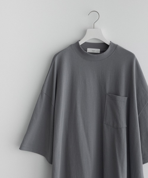 remer（リメール）の「loose basic mock neck Tee / ルーズベーシックモックネックT（Tシャツ/カットソー・メンズ・ホワイト/ブラック/ブルーグレー・SMALL/MEDIUM/LARGE）」の9枚目の写真