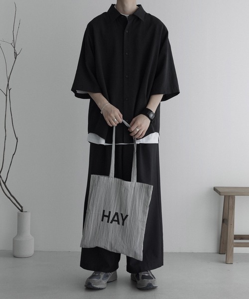 remer（リメール）の「loose basic mock neck Tee / ルーズベーシックモックネックT（Tシャツ/カットソー・メンズ・ホワイト/ブラック/ブルーグレー・SMALL/MEDIUM/LARGE）」の18枚目の写真