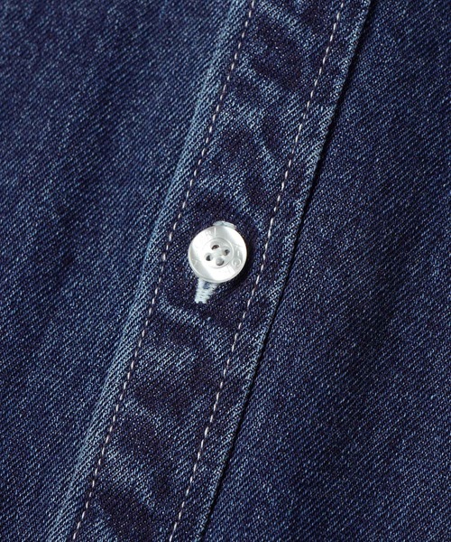 X-girl（エックスガール）の「FACE EMBROIDERY DENIM SHIRT（シャツ/ブラウス・レディース・インディゴブルー・S/M）」の10枚目の写真