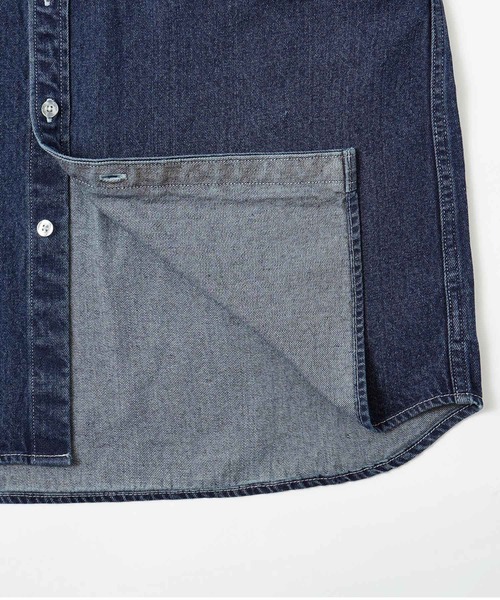 X-girl（エックスガール）の「FACE EMBROIDERY DENIM SHIRT（シャツ/ブラウス・レディース・インディゴブルー・S/M）」の9枚目の写真