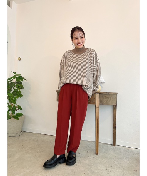 JUMELLE（ジュメロ）の「ストライプ柄ニット（ニット/セーター・レディース・ベージュ/ブラック・MEDIUM）」の7枚目の写真