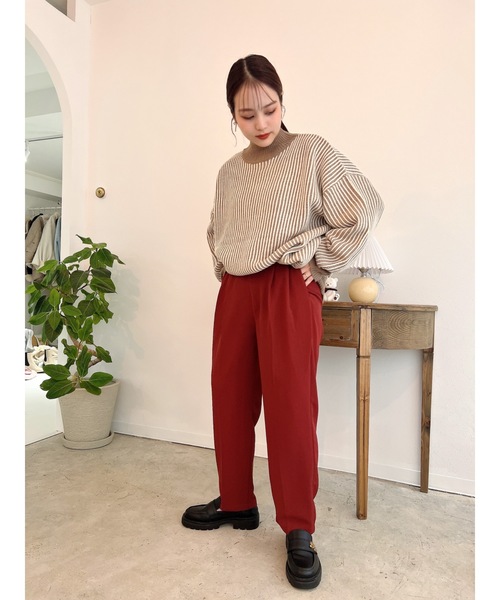 JUMELLE（ジュメロ）の「ストライプ柄ニット（ニット/セーター・レディース・ベージュ/ブラック・MEDIUM）」の8枚目の写真