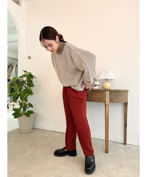 JUMELLE（ジュメロ）の「ストライプ柄ニット（ニット/セーター・レディース・ベージュ/ブラック・MEDIUM）」の17枚目の写真