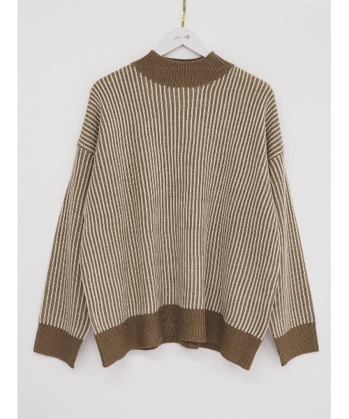 JUMELLE（ジュメロ）の「ストライプ柄ニット（ニット/セーター・レディース・ベージュ/ブラック・MEDIUM）」の20枚目の写真