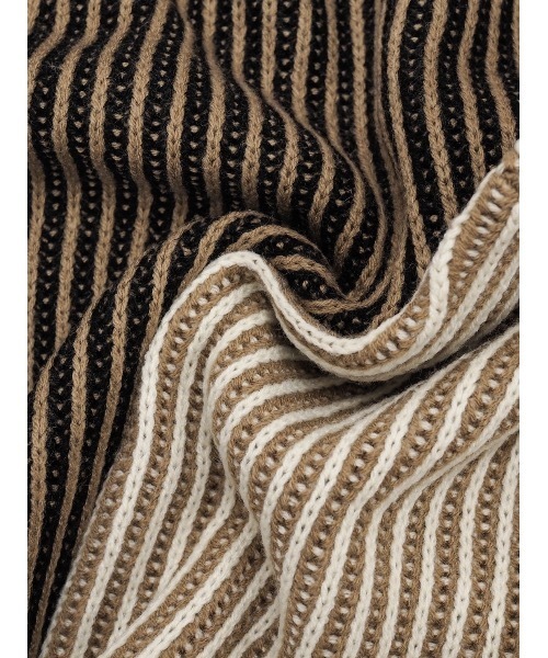 JUMELLE（ジュメロ）の「ストライプ柄ニット（ニット/セーター・レディース・ベージュ/ブラック・MEDIUM）」の21枚目の写真