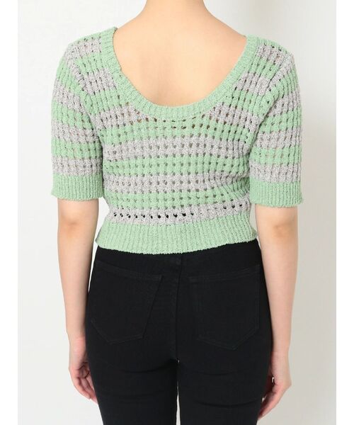 MURUA（ムルーア）の「メッシュショートニット（ニット/セーター・レディース・ブラック/ブルー・FREE）」の18枚目の写真