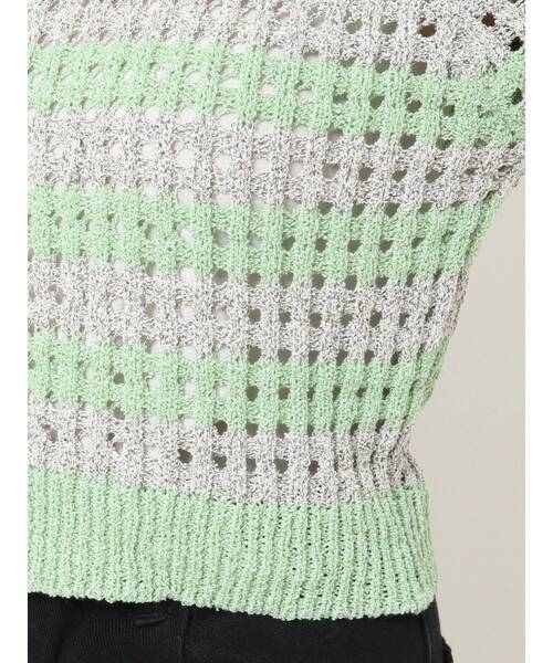 MURUA（ムルーア）の「メッシュショートニット（ニット/セーター・レディース・ブラック/ブルー・FREE）」の10枚目の写真