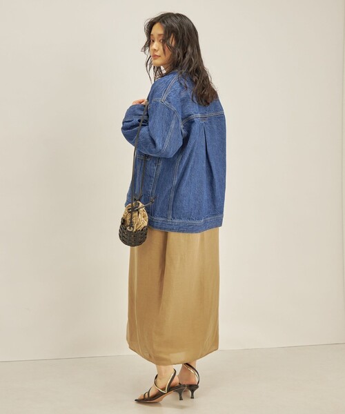 SHIPS（シップス）の「〈手洗い可能〉オーバーサイズ Gジャン navy◆（デニムジャケット・レディース・ネイビー・36/38）」の2枚目の写真
