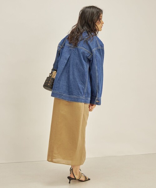 SHIPS（シップス）の「〈手洗い可能〉オーバーサイズ Gジャン navy◆（デニムジャケット・レディース・ネイビー・36/38）」の4枚目の写真