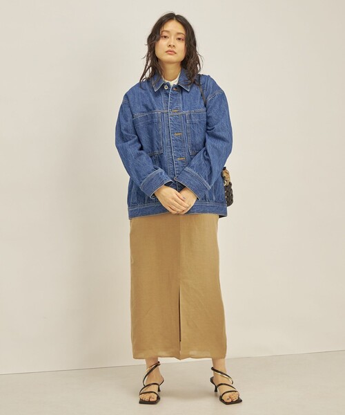 SHIPS（シップス）の「〈手洗い可能〉オーバーサイズ Gジャン navy◆（デニムジャケット・レディース・ネイビー・36/38）」の5枚目の写真