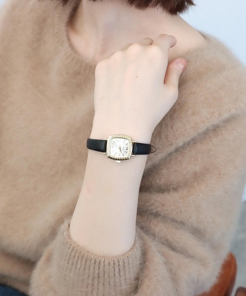 Three Four Time（ｽﾘｰﾌｫｰﾀｲﾑ）の「ロープケース合皮ウォッチ　/　時計（アナログ腕時計・レディース・ブラック/ベージュ/レッド・FREE）」の5枚目の写真