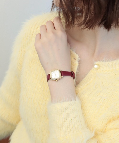 Three Four Time（ｽﾘｰﾌｫｰﾀｲﾑ）の「ロープケース合皮ウォッチ　/　時計（アナログ腕時計・レディース・ブラック/ベージュ/レッド・FREE）」の7枚目の写真