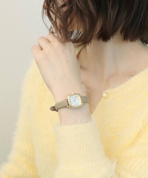 Three Four Time（ｽﾘｰﾌｫｰﾀｲﾑ）の「ロープケース合皮ウォッチ　/　時計（アナログ腕時計・レディース・ブラック/ベージュ/レッド・FREE）」の6枚目の写真